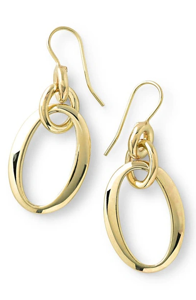 Shop Ippolita Oval Link Drop Earrings In Gold