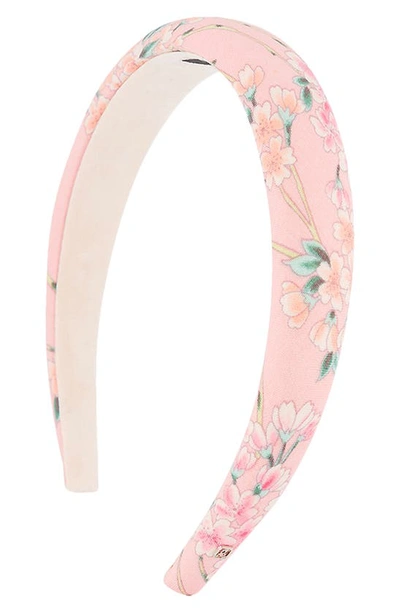 Shop Alexandre De Paris Floral Headband In Pink