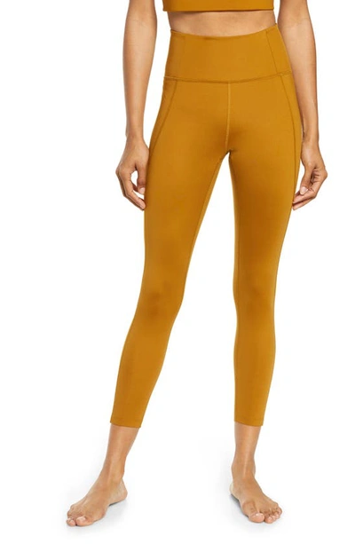 Shop Girlfriend Collective High Waist 7/8 Leggings In Saddle