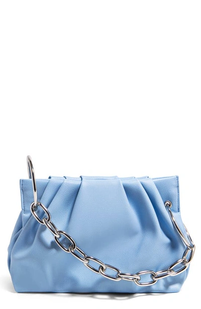 Shop House Of Want Chill Vegan Leather Frame Clutch In Powder Blue