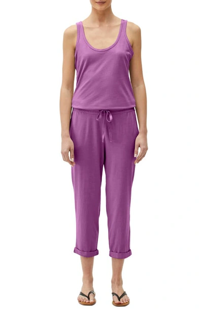 Shop Michael Stars Tank Style Jumpsuit In Orchid