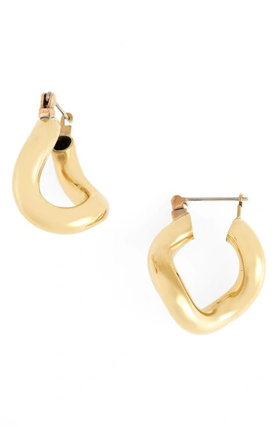 Shop Laura Lombardi Mini Anima Hoop Earrings In Brass