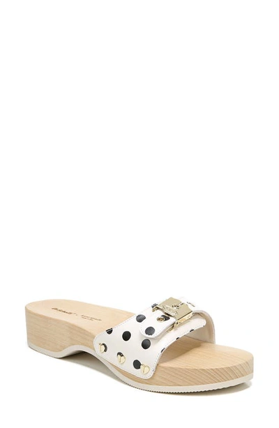 Shop Dr. Scholl's Dr. Scholls X Kate Spade New York Orginally Slide Sandal In Black/ Parchment