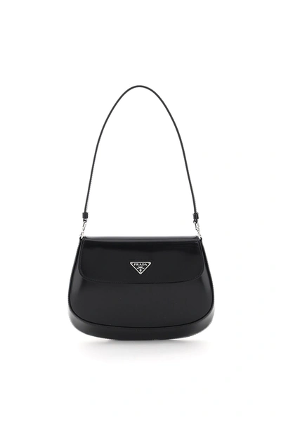 Shop Prada Cleo Shoulder Bag In Black