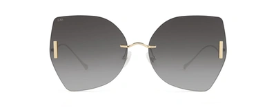 Shop For Art's Sake Starlight Jh5 Butterfly Sunglasses In Grey