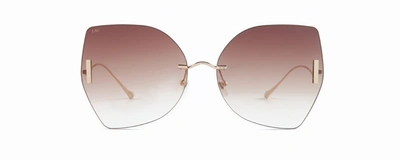 For Art's Sake Starlight Jh1 Butterfly Sunglasses In Brown