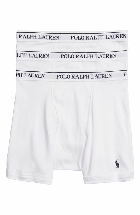 Polo Ralph Lauren Men's Underwear, Boxer Briefs 3 Pack In White | ModeSens
