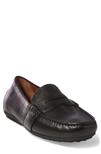 Shop Polo Ralph Lauren Reynold Driving Shoe In Black Leather