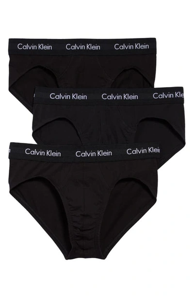 Shop Calvin Klein 3-pack Moisture Wicking Briefs In Black