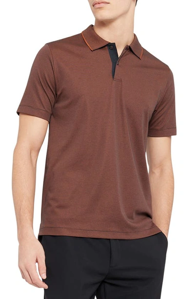 Shop Theory Standard Short Sleeve Knit Polo In Beacon