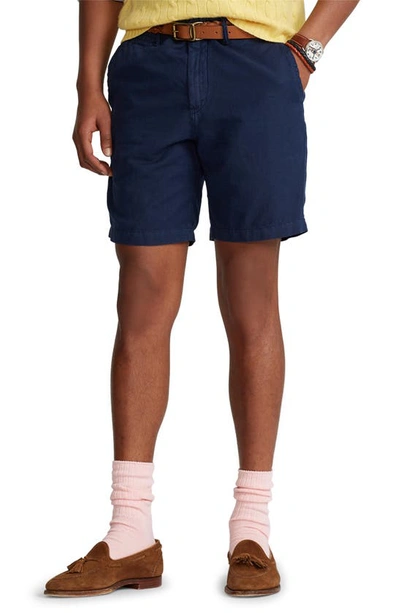 Shop Polo Ralph Lauren Classic Shorts In Bastille Blue
