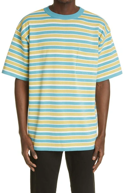 Shop Flagstuff Stripe Cotton T-shirt In Green