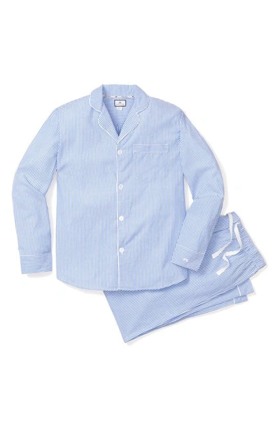 Shop Petite Plume Stripe Seersucker Pajamas In Blue