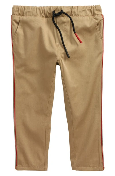 Shop Burberry Curran Icon Woven Pants In Honey