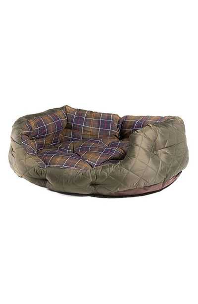 Shop Barbour Quilted Dog Bed In Olive