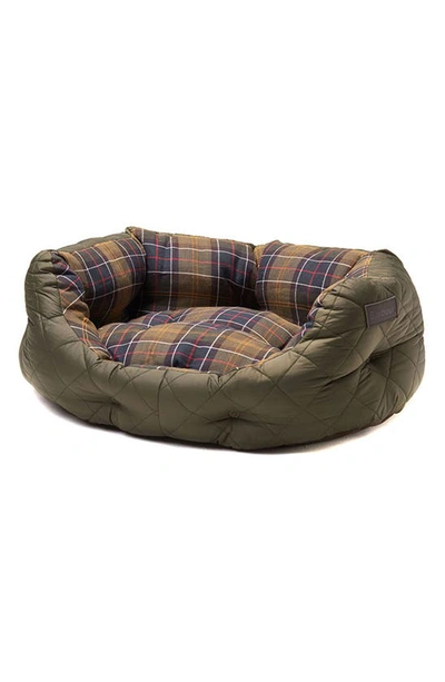 Shop Barbour Waxed Cotton Dog Bed In Classic/ Olive