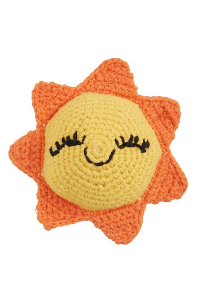 Shop Ware Of The Dog Organic Cotton Sun Squeaker Dog Toy In Yellow