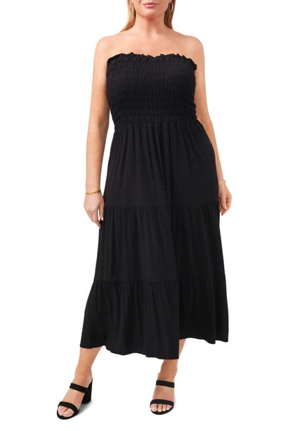 Shop 1.state Strapless Jersey Maxi Dress In Rich Black