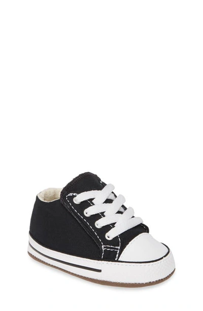 Shop Converse Chuck Taylor All Star Cribster Canvas Crib Shoe In Black/ Natural Ivory/ White