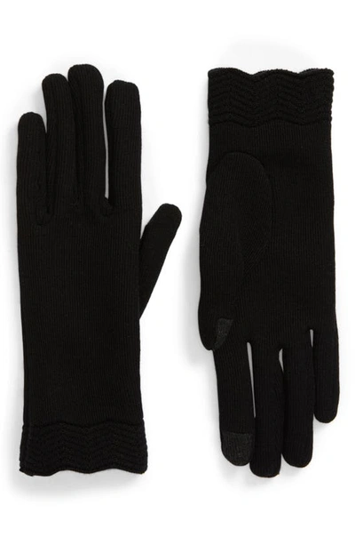 Shop Seymoure Museum Knit Wool Gloves In Black