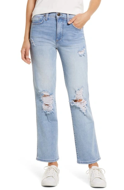 Shop Whetherly James High Waist Ripped Wide Leg Jeans In Lucerne