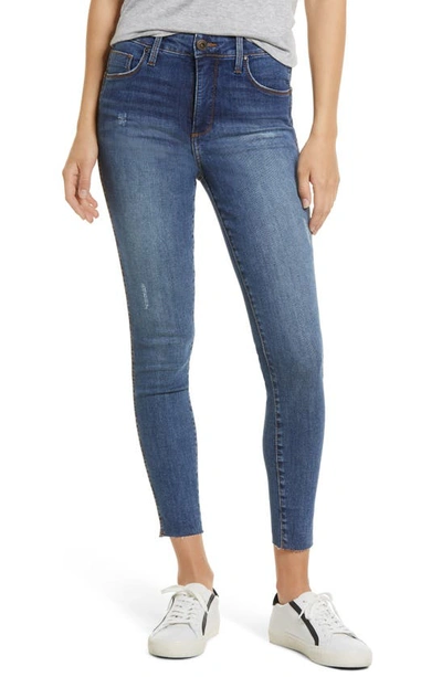 Shop Whetherly Cooper High Waist Raw Hem Skinny Jeans In Medium Brooklyn