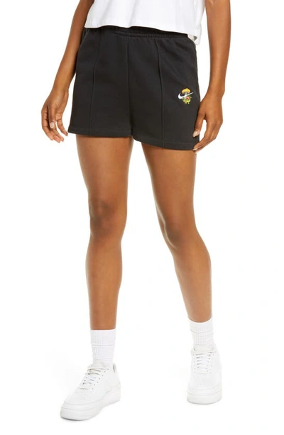 Shop Nike Sportswear Pleated Shorts In Black