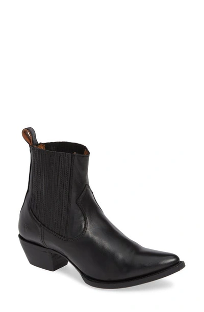 Shop Frye Sacha Western Bootie In Black Leather