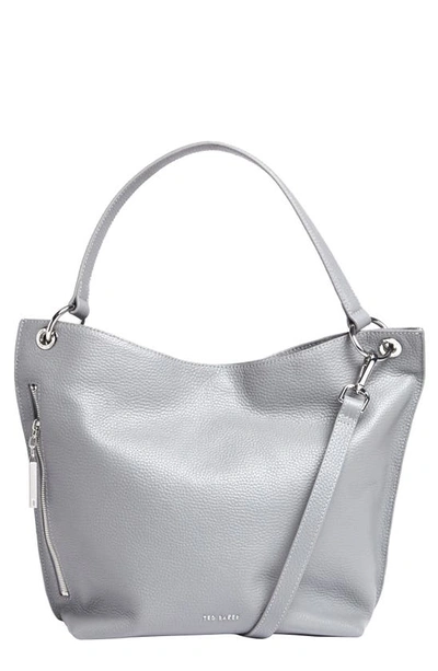 Ted Baker Chhloee Leather Hobo Bag In Dark Grey ModeSens