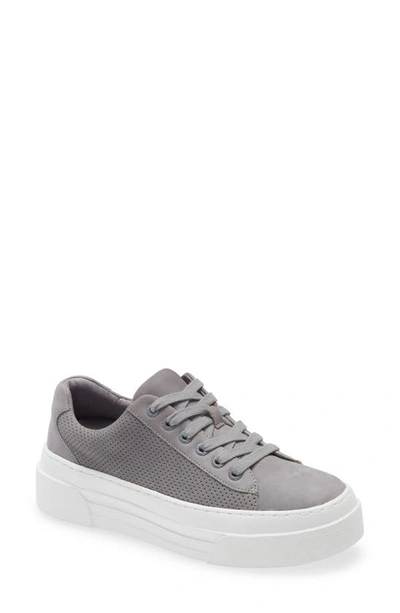 Shop Jslides Aroma Platform Sneaker In Light Grey Nubuck