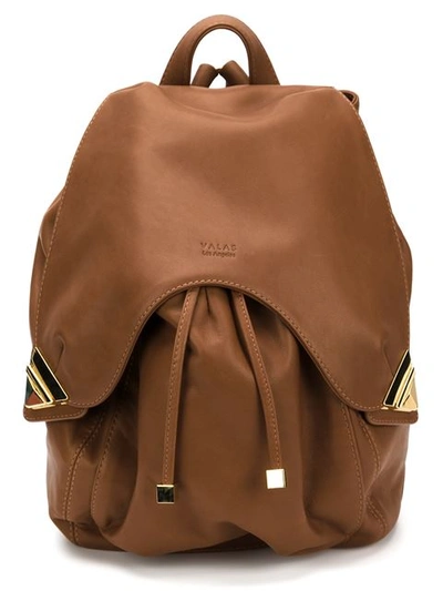 Shop Valas Leather Backpack In Brown