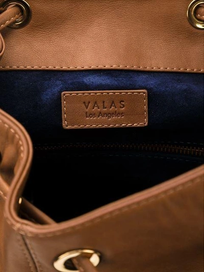 Shop Valas Leather Backpack In Brown