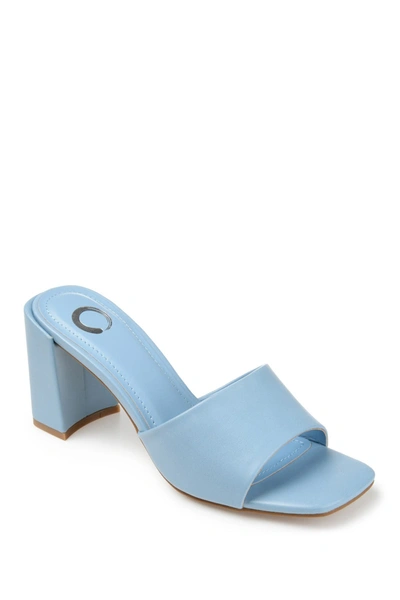 Journee Collection Journee Alisia Block Heel Sandal In Blue