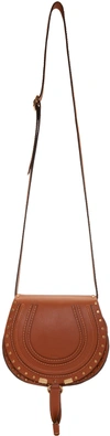 Chloé The Marcie Mini Textured-leather Shoulder Bag In Brown