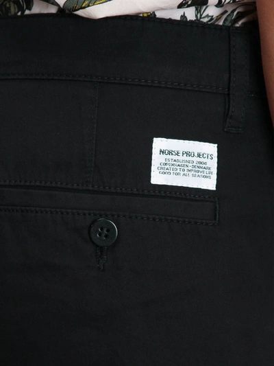 Shop Norse Projects Aros Light Twill Shorts In Black