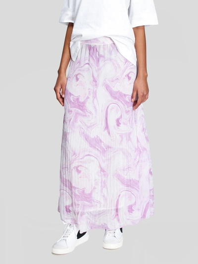 Shop Ganni Skirt In Orchid Bloom