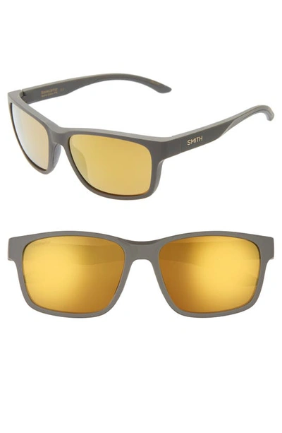 Smith Basecamp 58mm Chromapop™ Polarized Sunglasses In Matte Gravy
