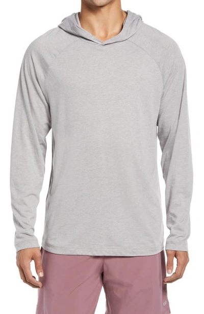 Shop Alo Yoga Core Pullover Hoodie In Athletic Heather Grey