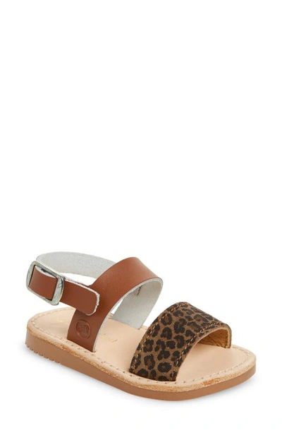 Shop Freshly Picked Kids' Sanibel Sandal In Leopard / Cognac Sanibel