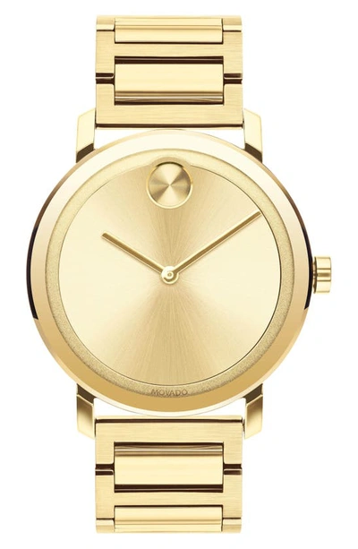 Shop Movado Bold Evolution Bracelet Watch, 40mm In Gold