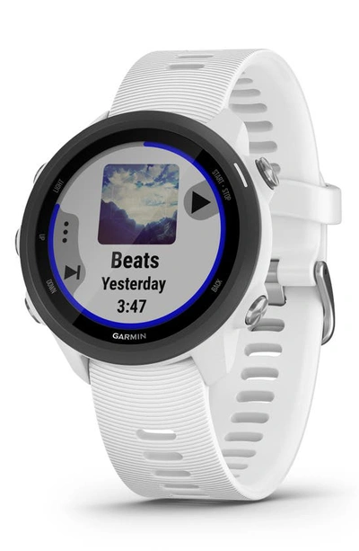 Shop Garmin Forerunner 245 Music Gps Running Smart Watch, 42mm In White