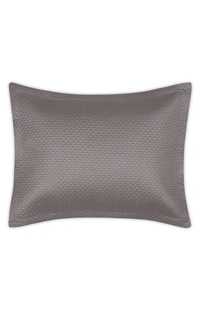 Shop Matouk Alba 600 Thread Count Quilted Sham In Charcoal