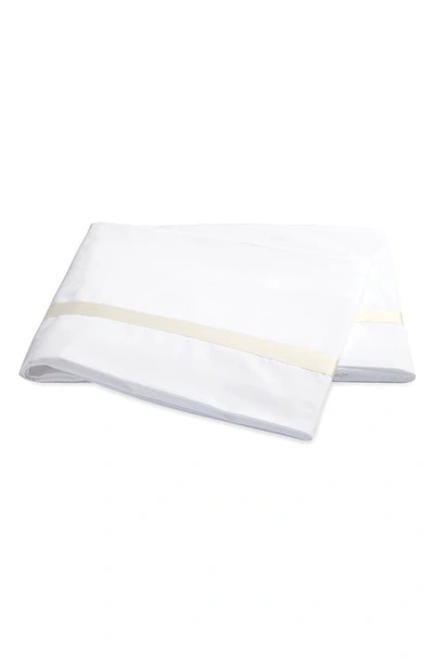 Shop Matouk Lowell 600 Thread Count Flat Sheet In Ivory