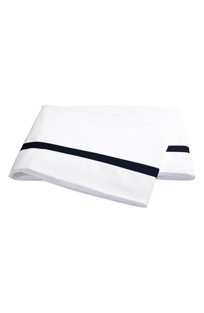 Shop Matouk Lowell 600 Thread Count Flat Sheet In Navy