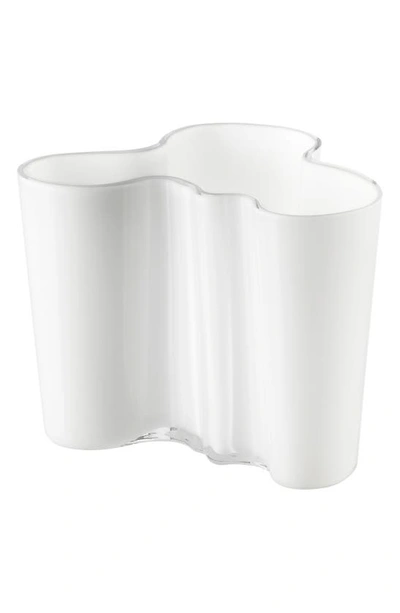 Shop Monique Lhuillier Waterford Alvar Aalto Glass Vase In Off White