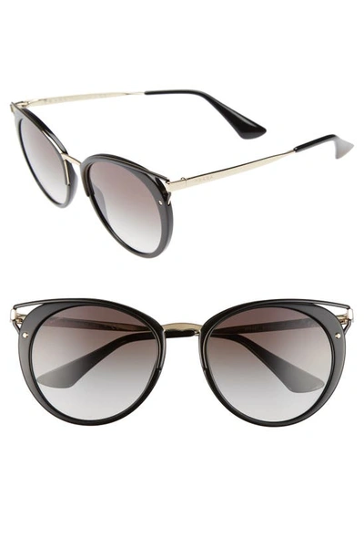 Shop Prada 54mm Gradient Cat Eye Sunglasses In Black Gradient