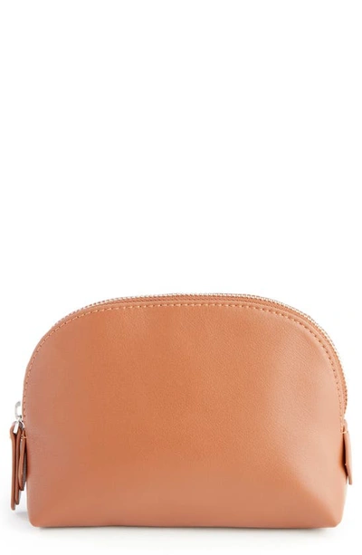 Shop Royce Compact Cosmetics Bag In Tan