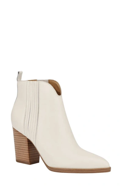 Shop Marc Fisher Ltd Annabel Bootie In Chic Cream Leather