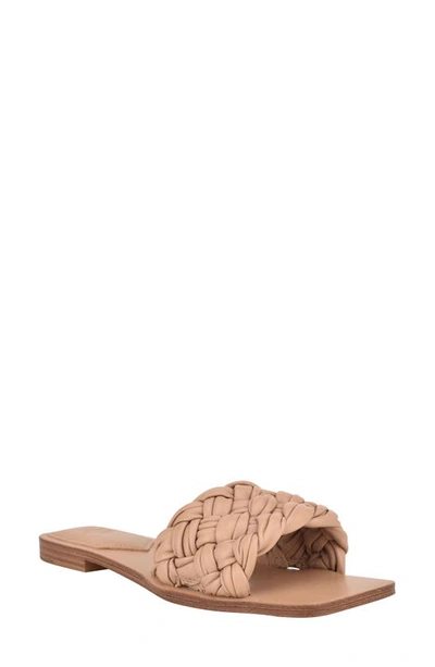 Shop Marc Fisher Ltd Reanna Slide Sandal In Macaroon Leather