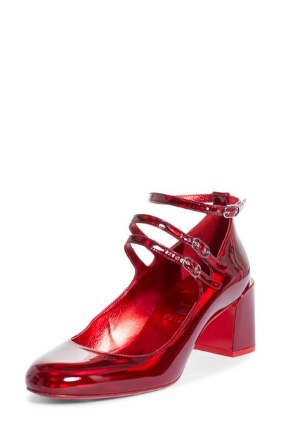 Shop Christian Louboutin Vernica Mary Jane Pump In Ab/ Lining Platine
